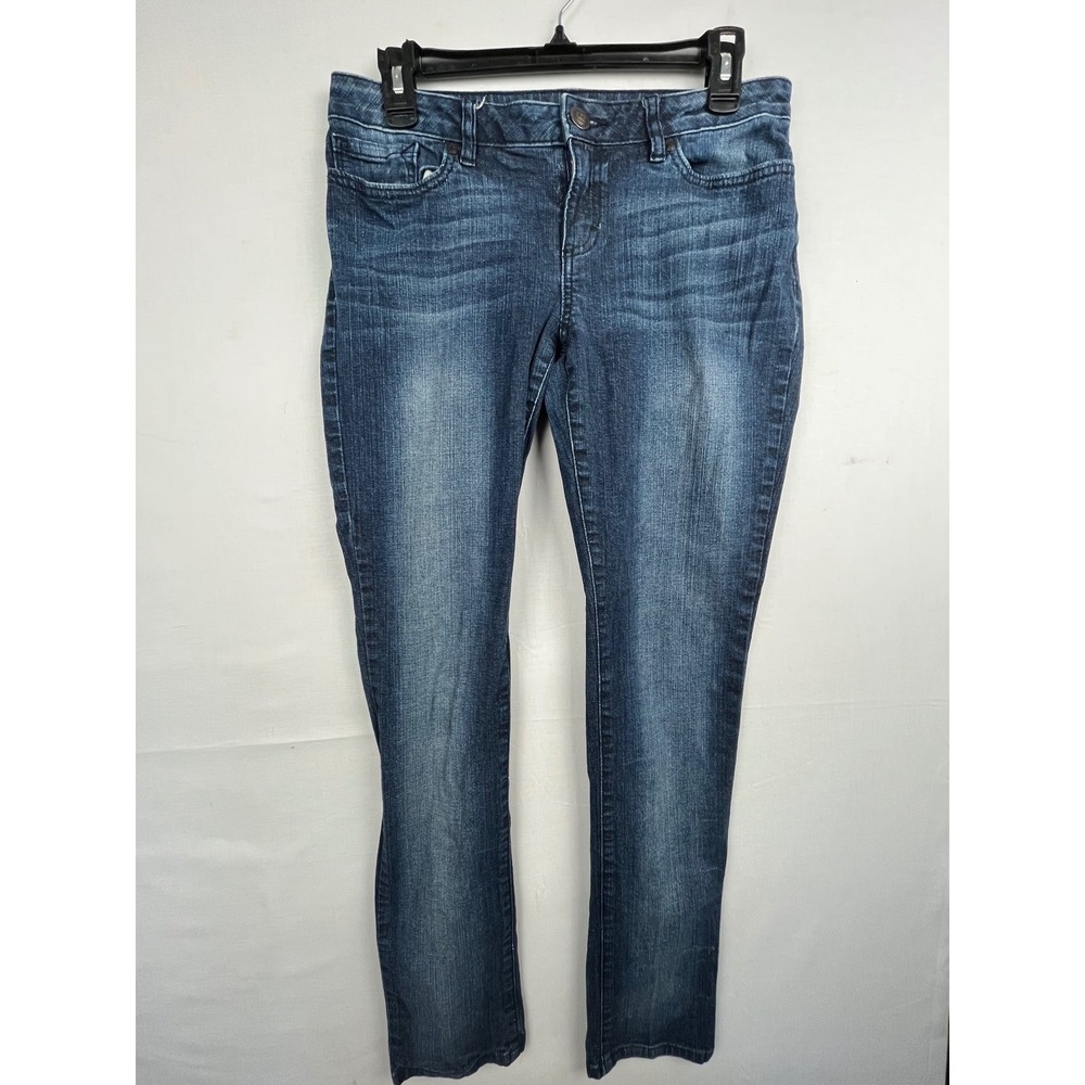 LC Lauren Conrad Skinny Jeans Womens 8 Dark Wash Mid Rise Blue Denim
